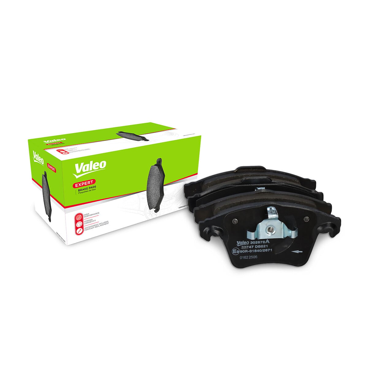 Jeu de 4 plaquettes de frein VALEO ref. 302678A